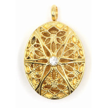 Fashion Gold Plating Stainless Steel Parfum Locket Pendentif Bijoux